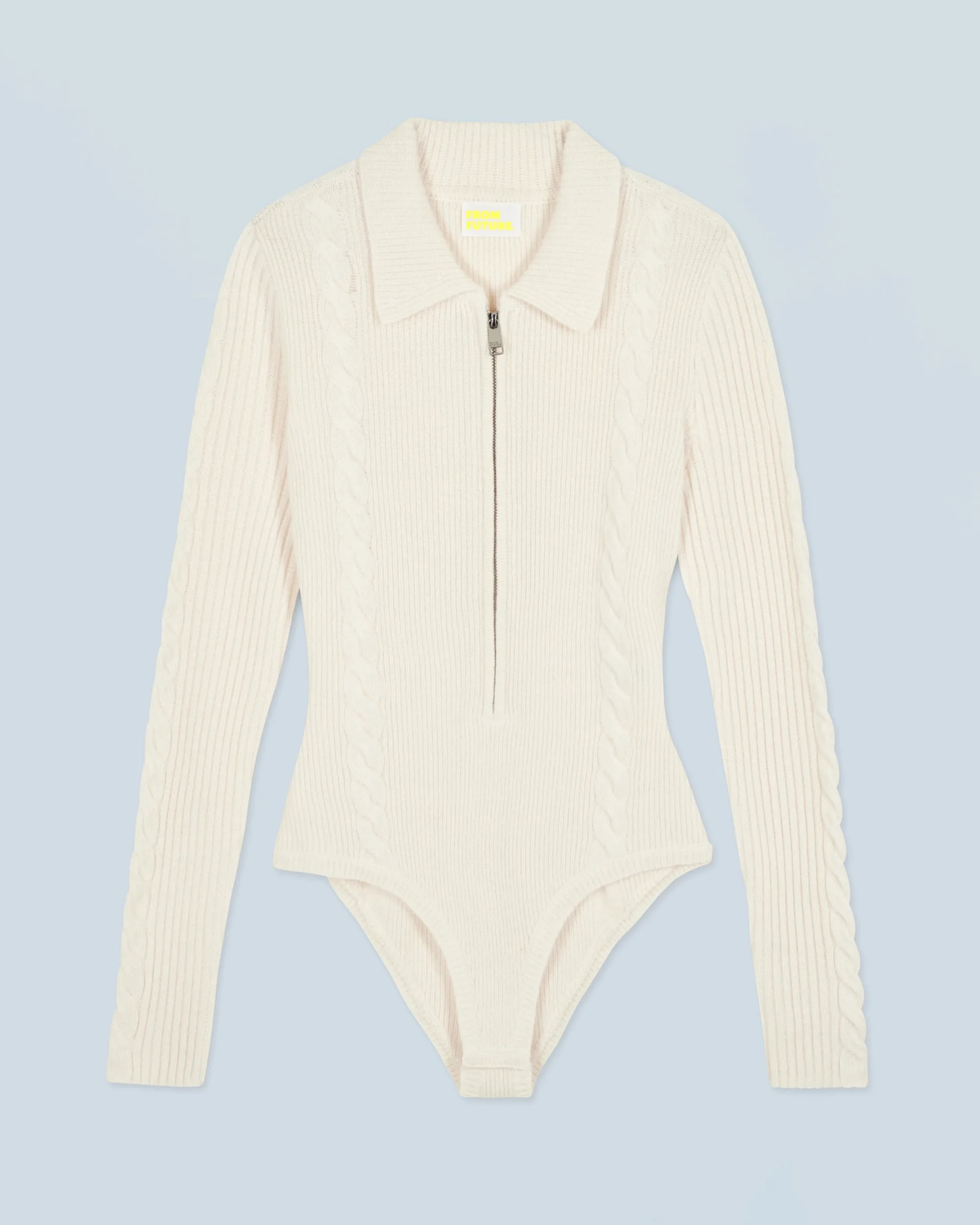 FROM FUTURE Body Manches Longues Ecru Flash Sale