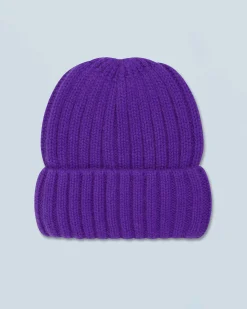 FROM FUTURE Bonnet à Revers à Cotes PopPurple Outlet