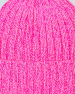 FROM FUTURE Bonnet à Revers à Cotes BrightPinkMou Store