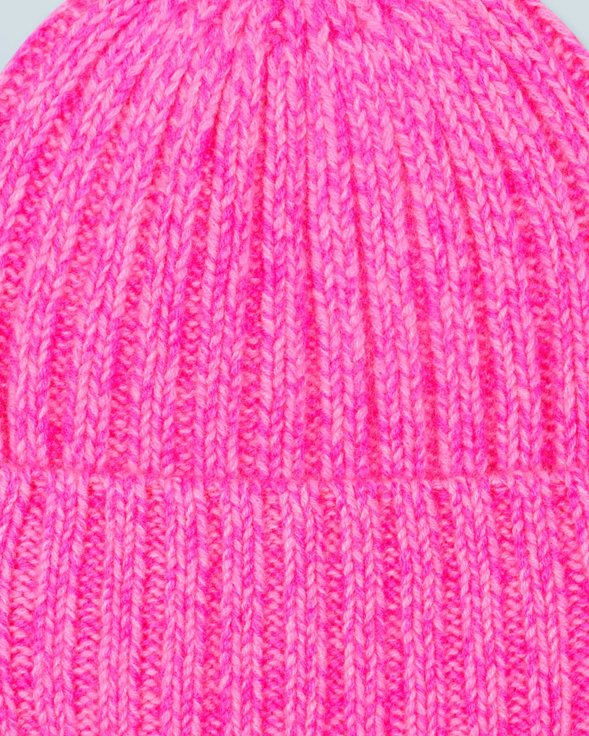 FROM FUTURE Bonnet à Revers à Cotes BrightPinkMou Store