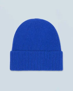 FROM FUTURE Bonnet à Revers à Petites Cotes PopBlue Sale