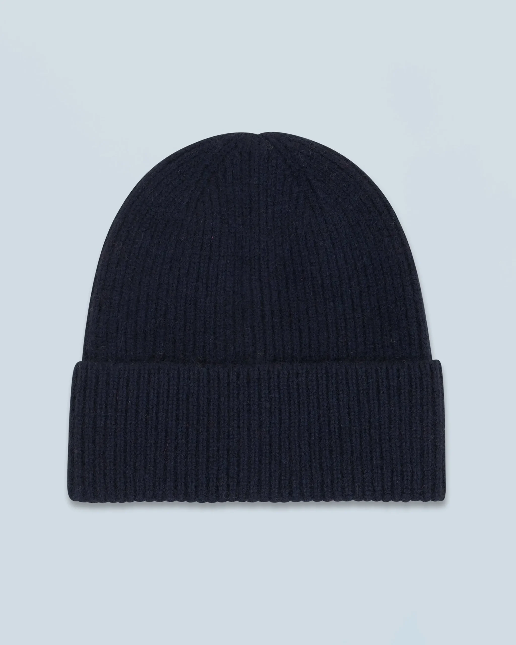 FROM FUTURE Bonnet à Revers à Petites Cotes Navy Best Sale