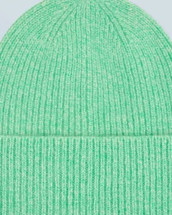 FROM FUTURE Bonnet à Revers à Petites Cotes UtopicGreenMouliné Cheap