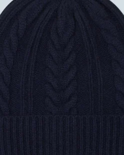 FROM FUTURE Bonnet à Revers à Torsades Navy Store