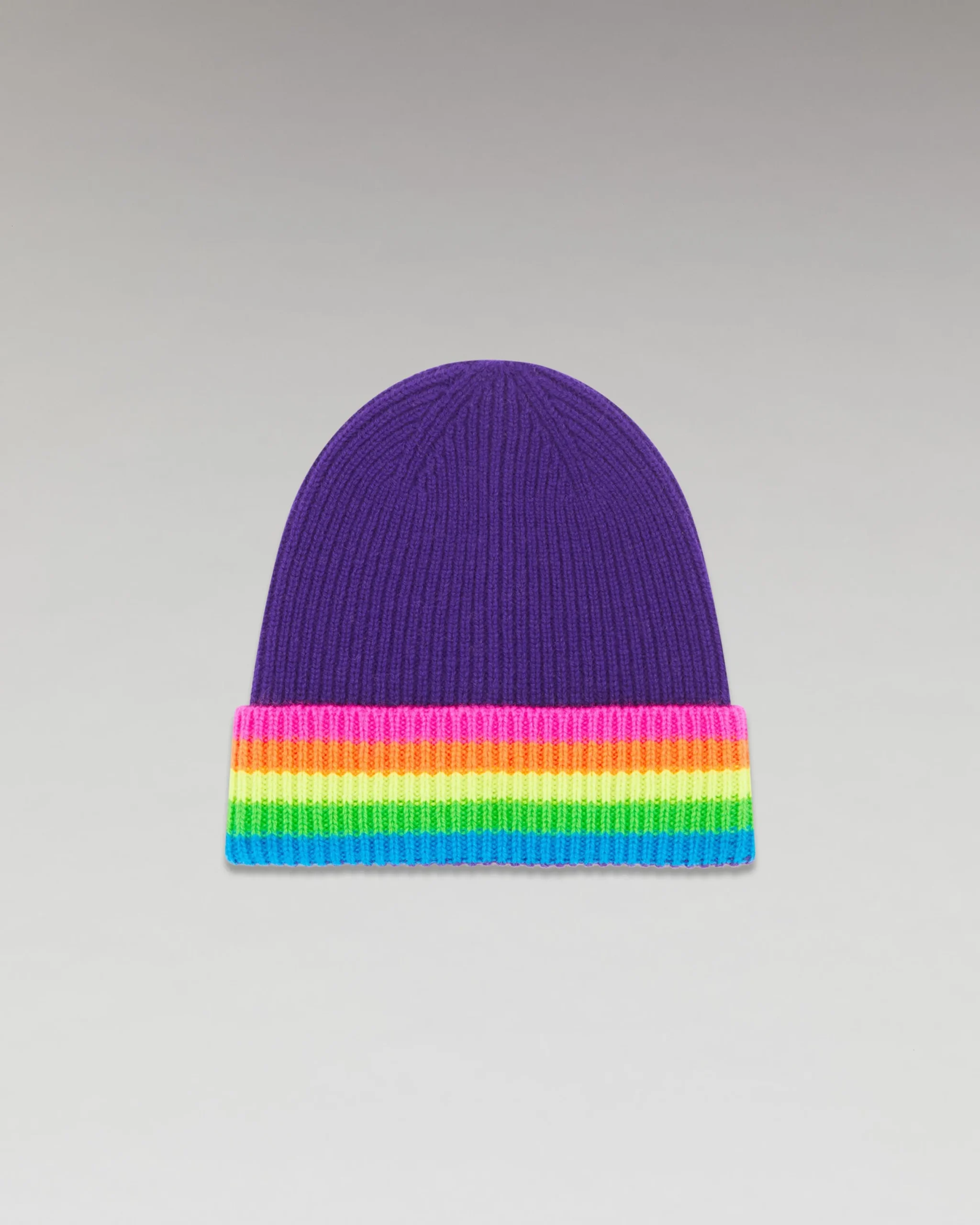 FROM FUTURE Bonnet à Revers Bandes Multicolore WinterPurple Cheap