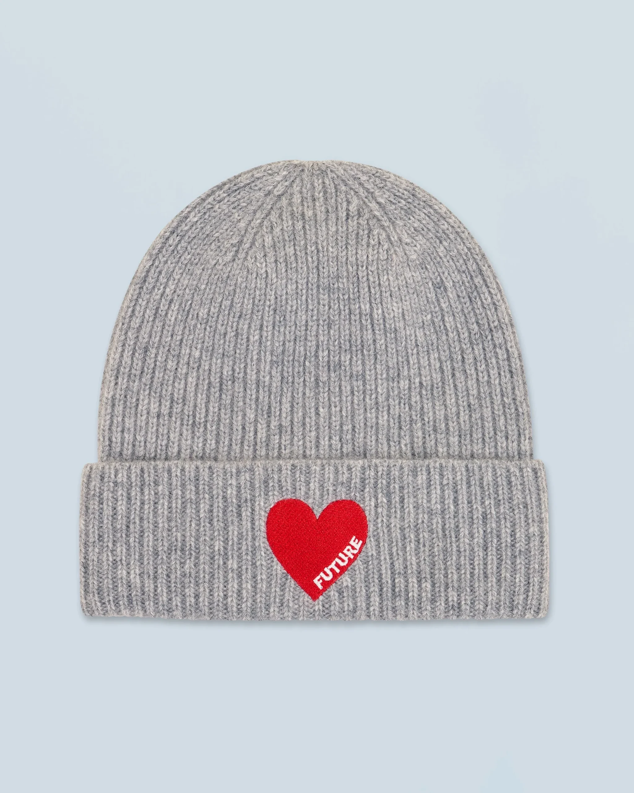 FROM FUTURE Bonnet à Revers Coeur GrisChinéFoncé Store