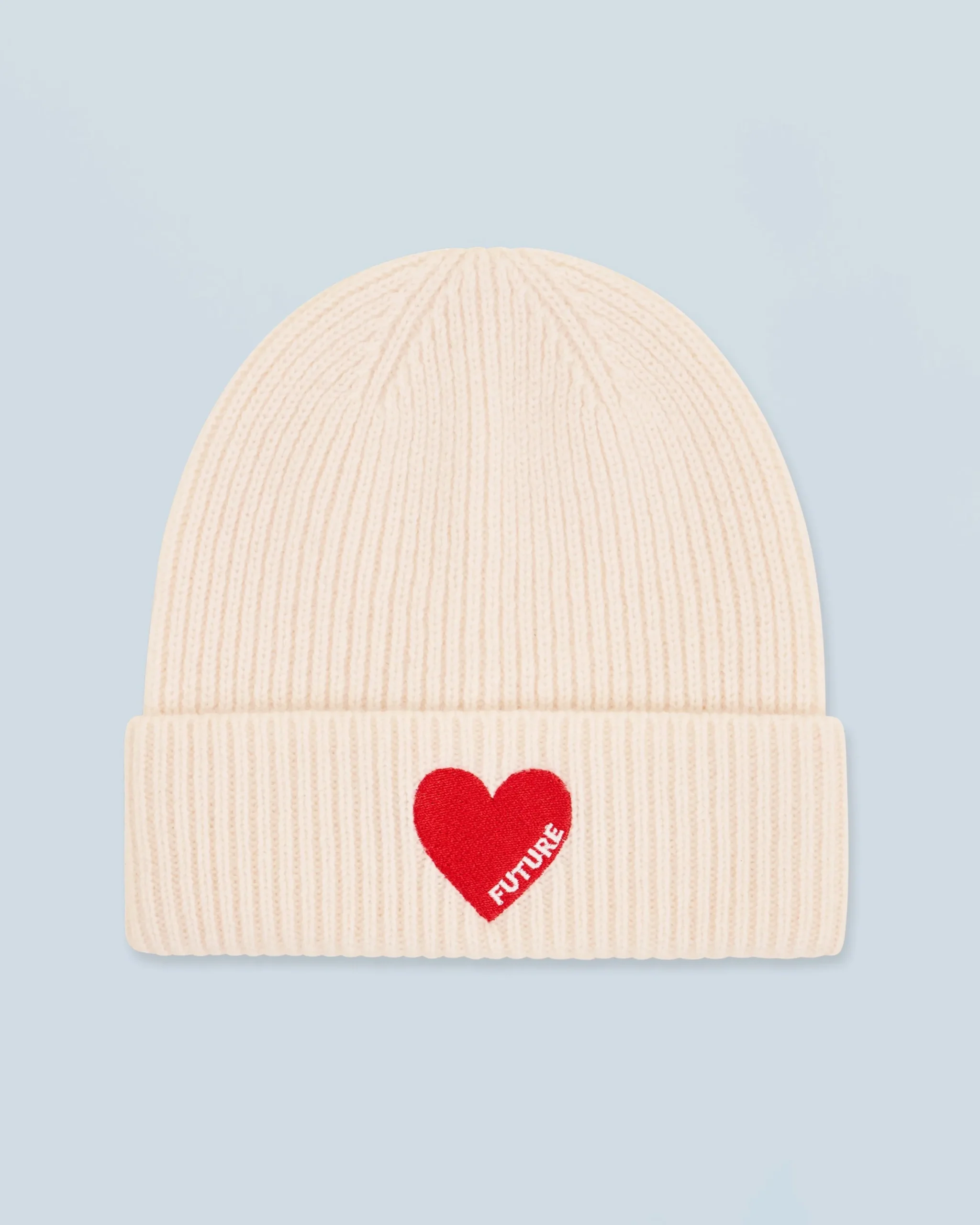 FROM FUTURE Bonnet à Revers Coeur Ecru Shop