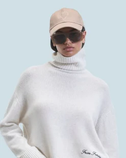 FROM FUTURE Casquette à Visière Courbée Coeur Brodé Taupe Hot
