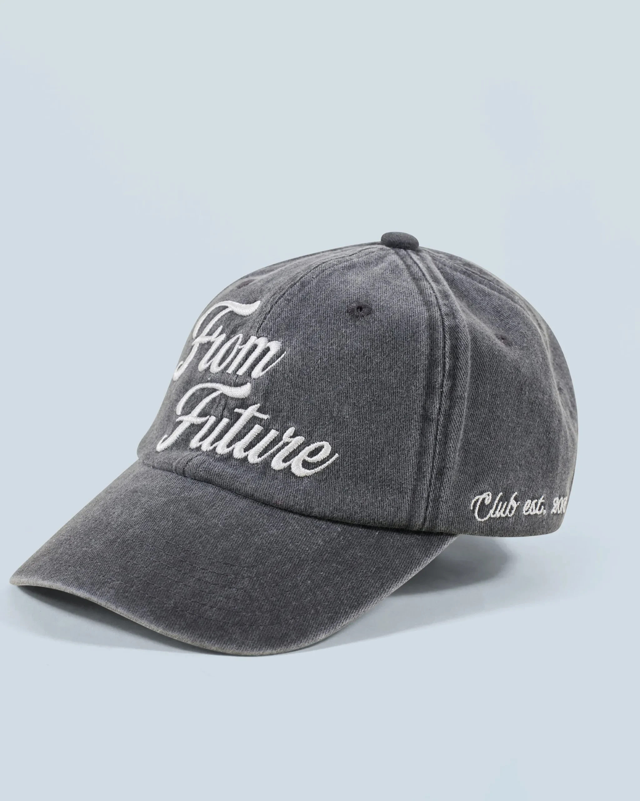 FROM FUTURE Casquette à Visière Courbée WashedBlack Cheap