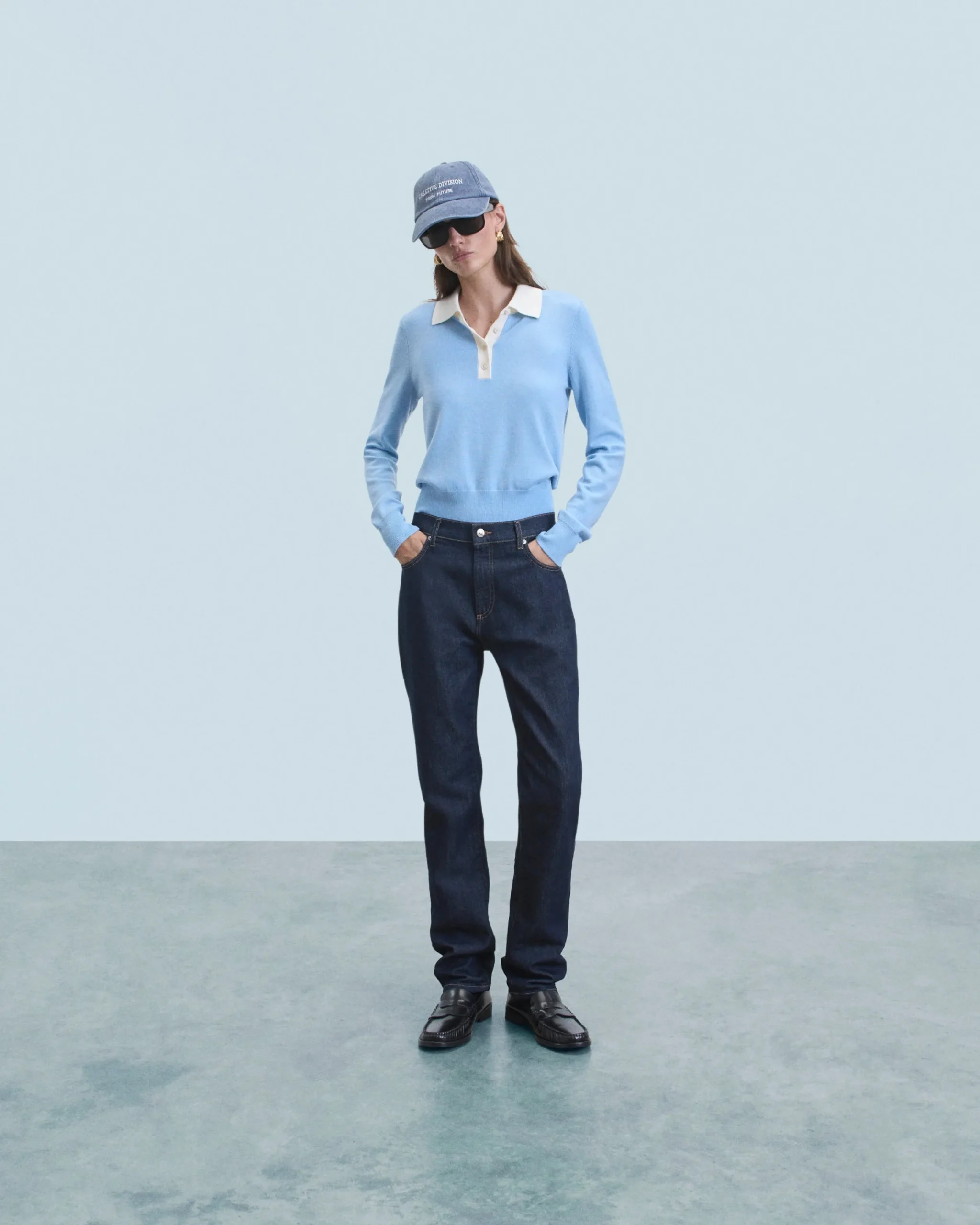 FROM FUTURE Casquette à Visière Courbée Creative Division WashedGreyBlue Shop