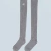 FROM FUTURE Chaussettes Hautes GrisChinéFoncé Sale
