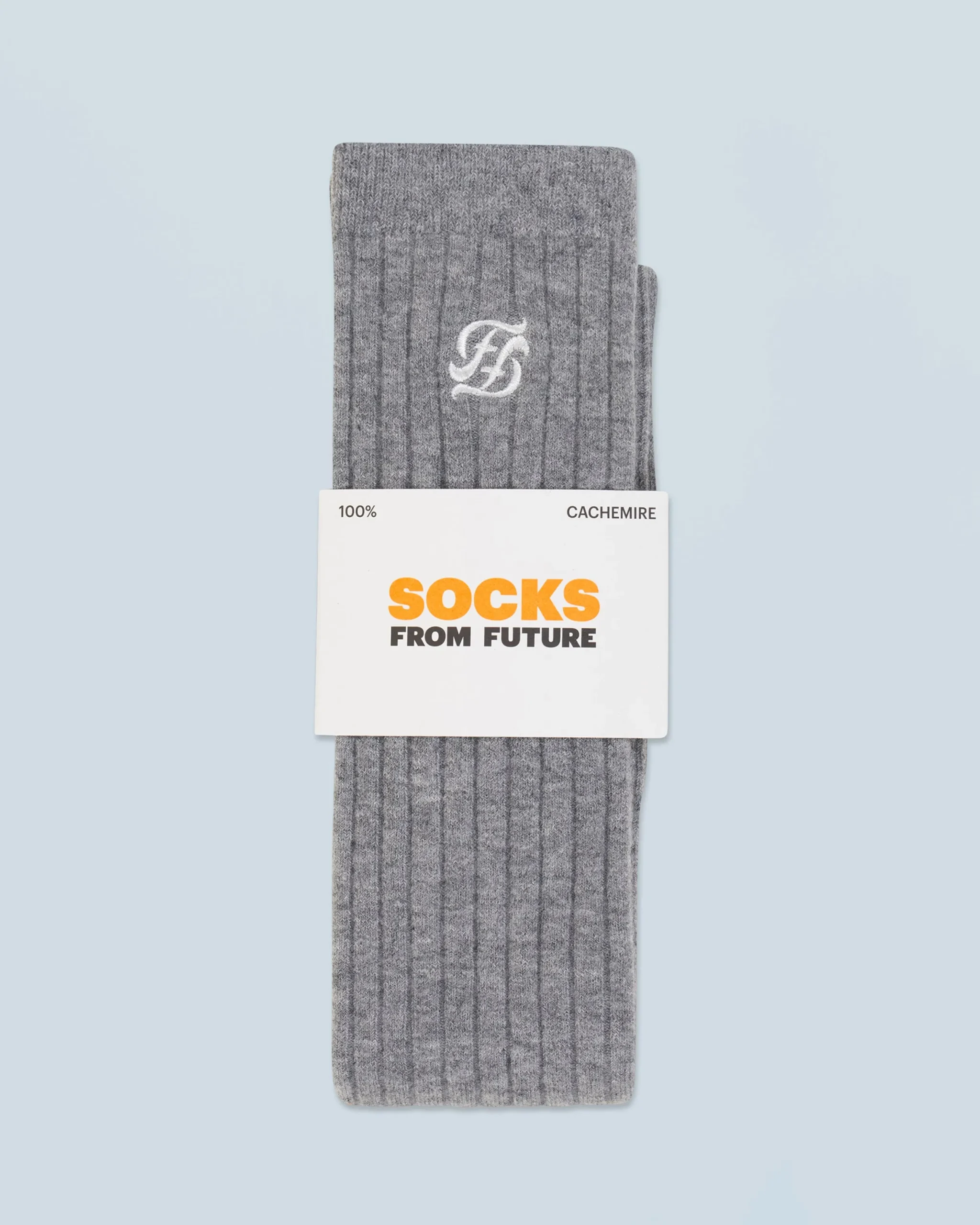 FROM FUTURE Chaussettes Hautes GrisChinéFoncé Sale
