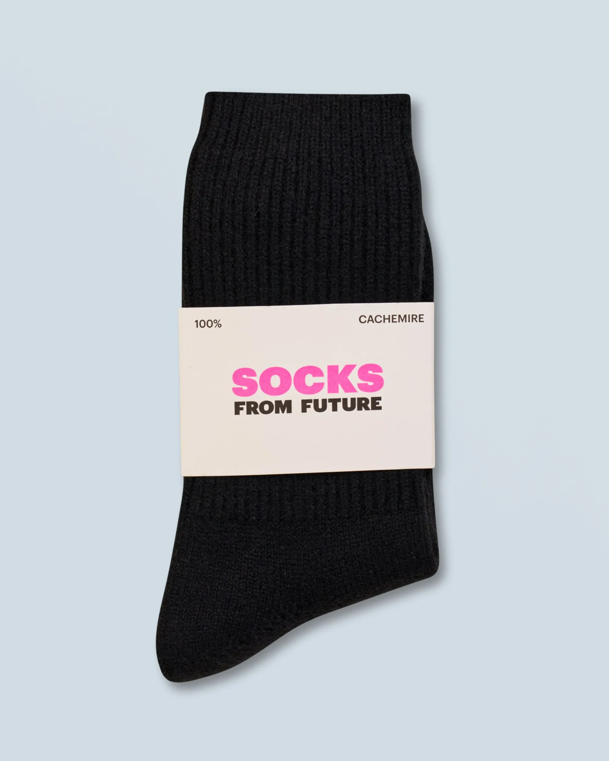 FROM FUTURE Chaussettes Mi-hautes à Cotes Noir Store