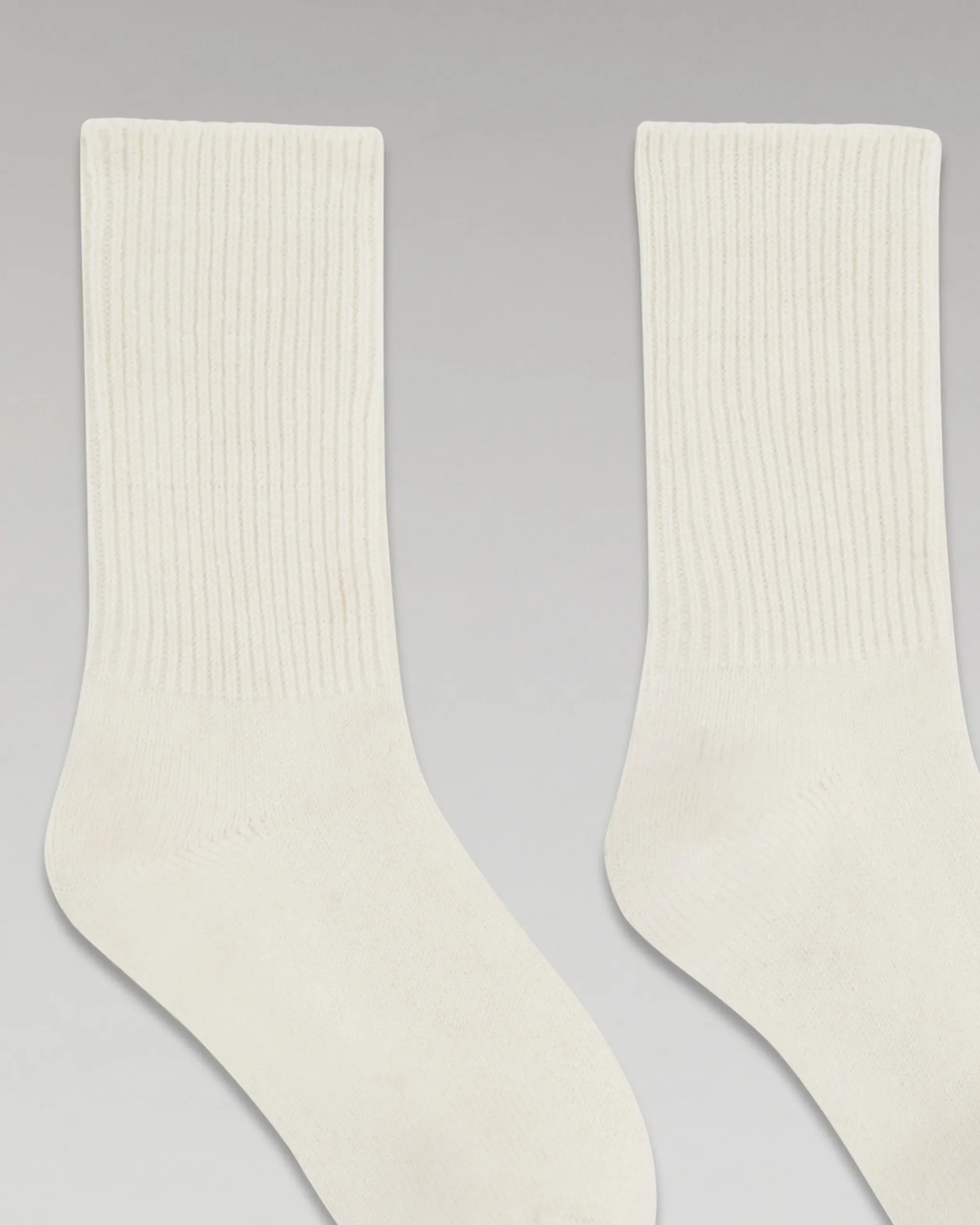 FROM FUTURE Chaussettes Mi-hautes à Côtes Ecru Online