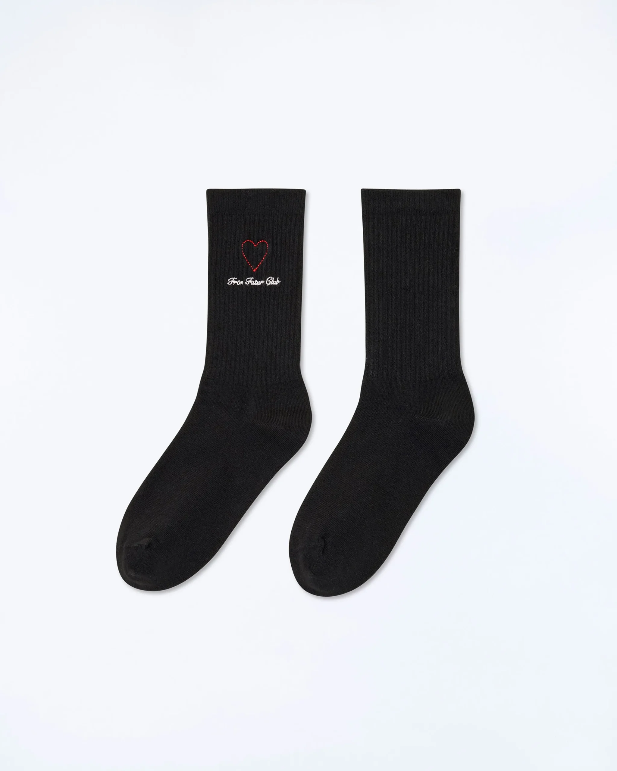 FROM FUTURE Chaussettes Mi-hautes Coeur Noir Flash Sale