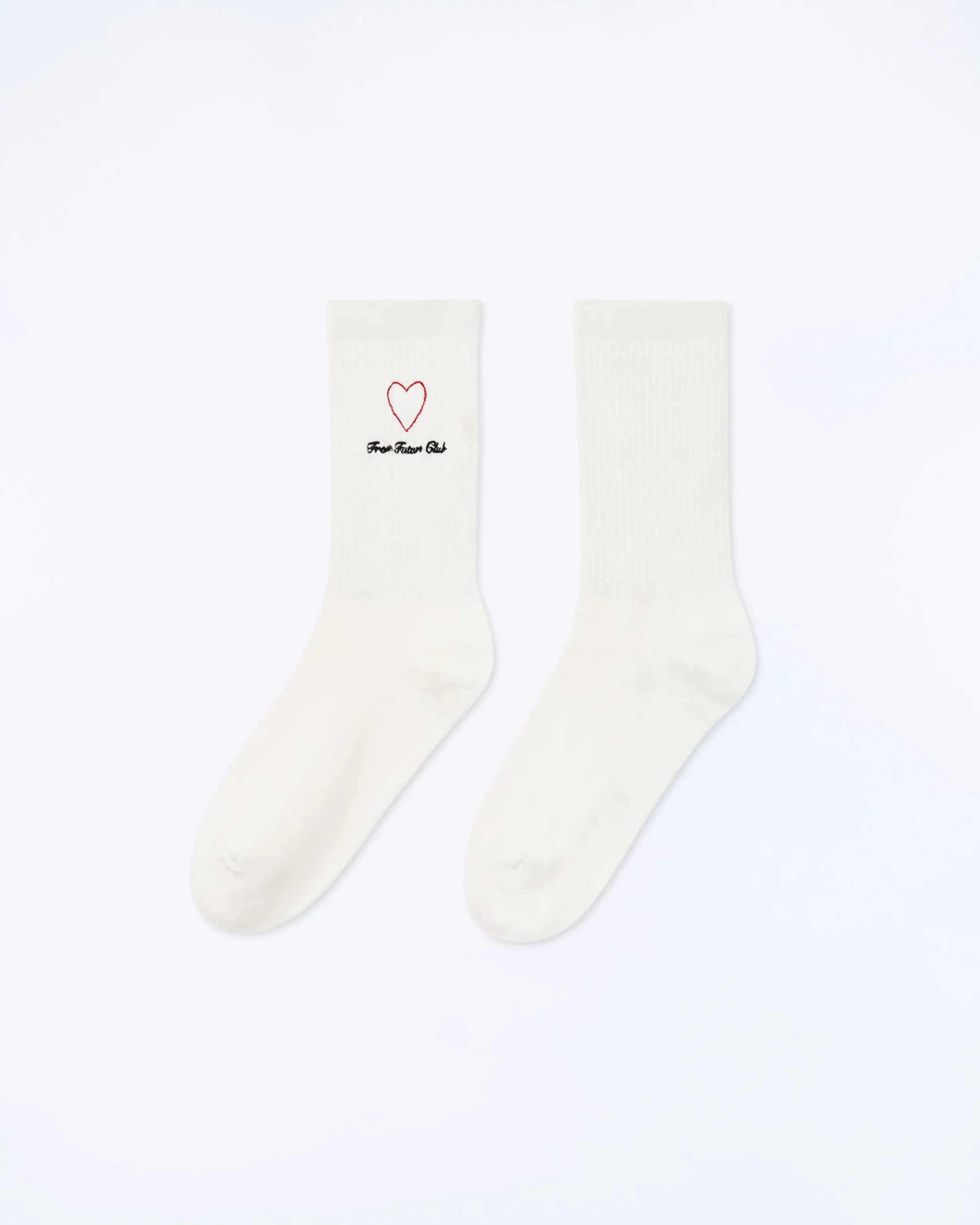FROM FUTURE Chaussettes Mi-hautes Coeur Ecru Online
