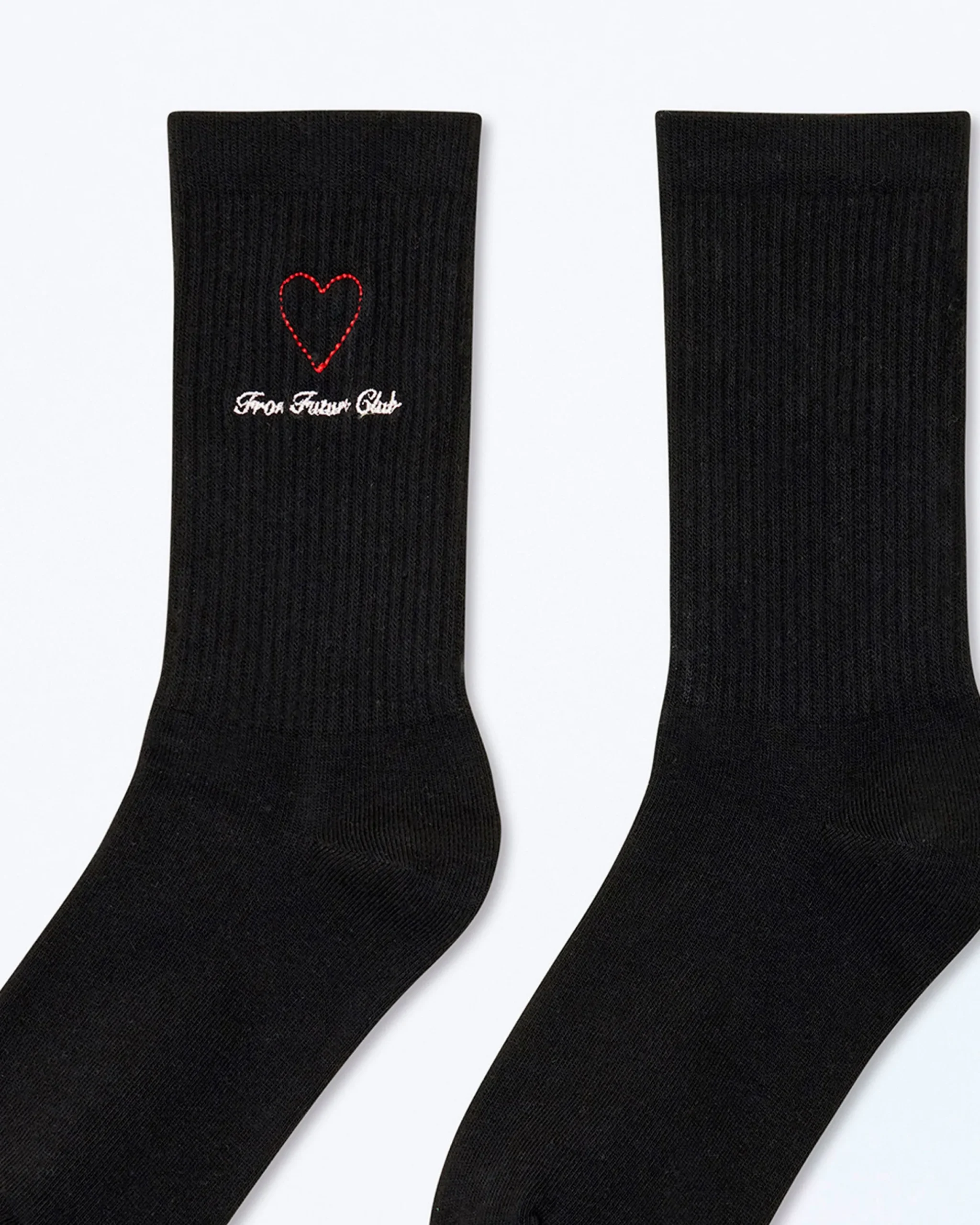 FROM FUTURE Chaussettes Mi-hautes Coeur Noir Flash Sale