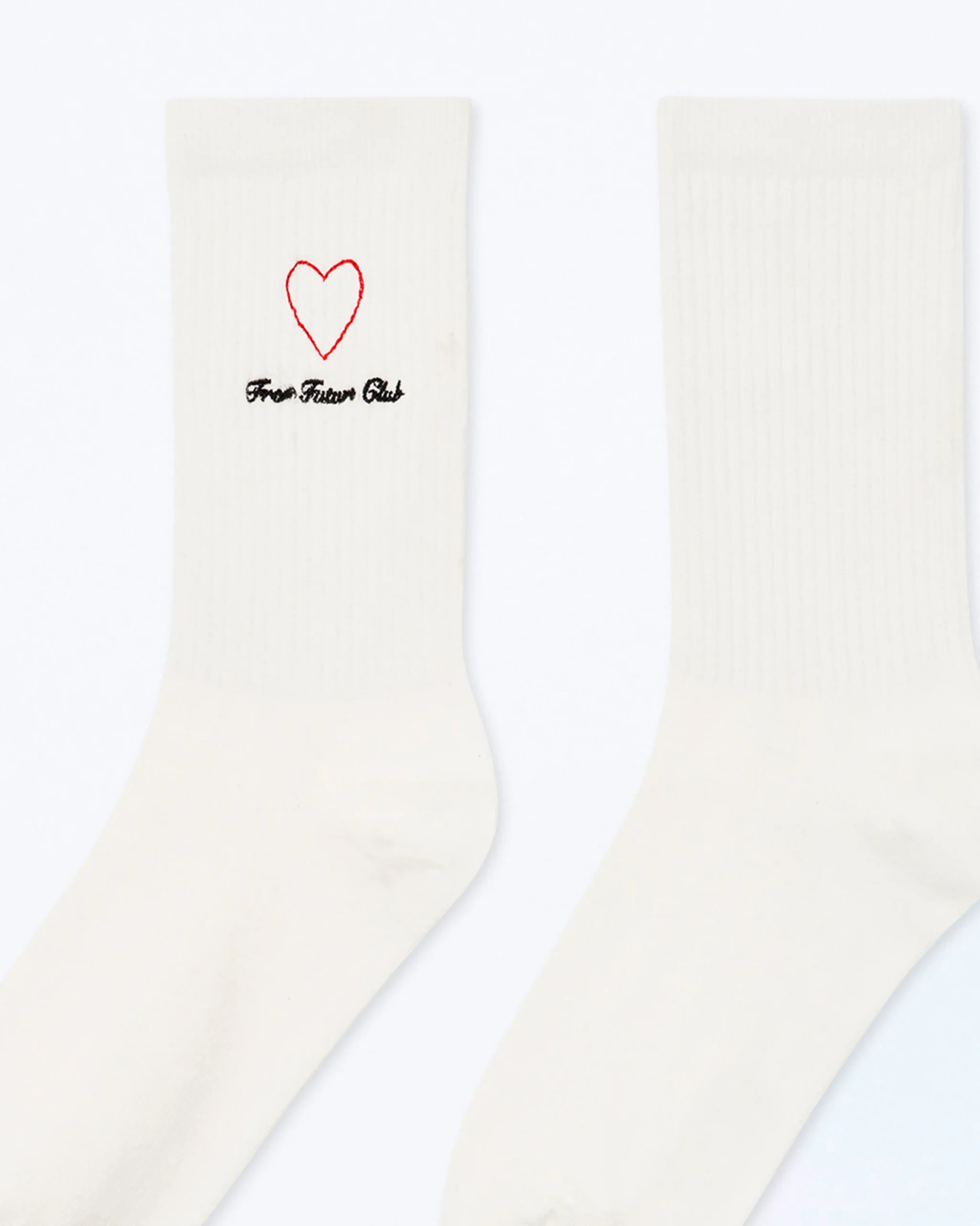 FROM FUTURE Chaussettes Mi-hautes Coeur Ecru Online