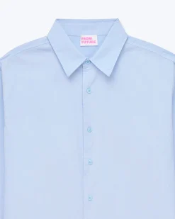 FROM FUTURE Chemise Manches Longues BleuCiel Flash Sale