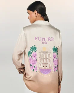 FROM FUTURE Chemise Manches Longues Cassie écru Flash Sale