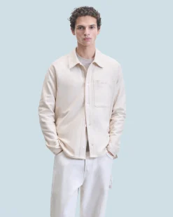 FROM FUTURE Chemise Manches Longues Poche Sable Sale