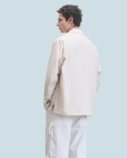 FROM FUTURE Chemise Manches Longues Poche Sable Sale