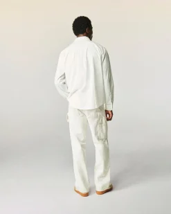 FROM FUTURE Chemise Manches Longues Popeline Blanc Discount