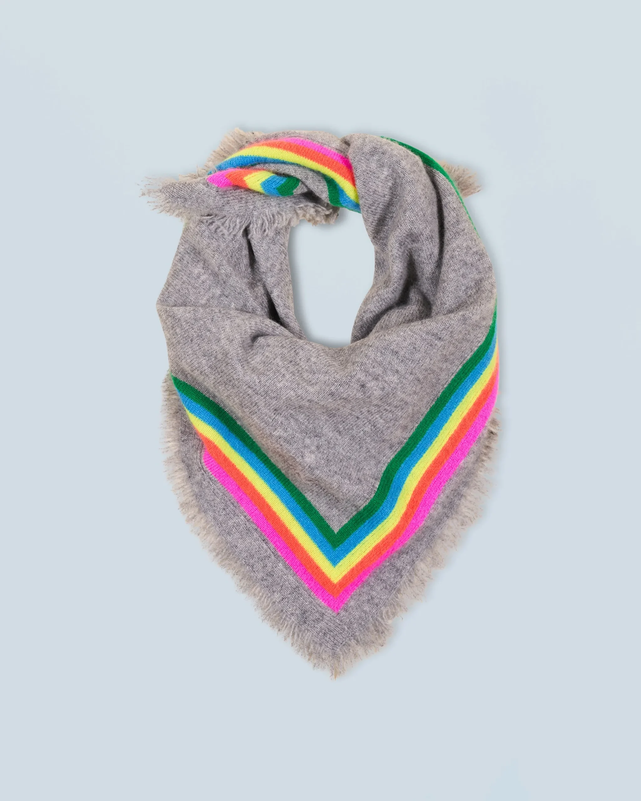 FROM FUTURE Foulard Regular Bande Multicolore GrisChinéFoncé Clearance