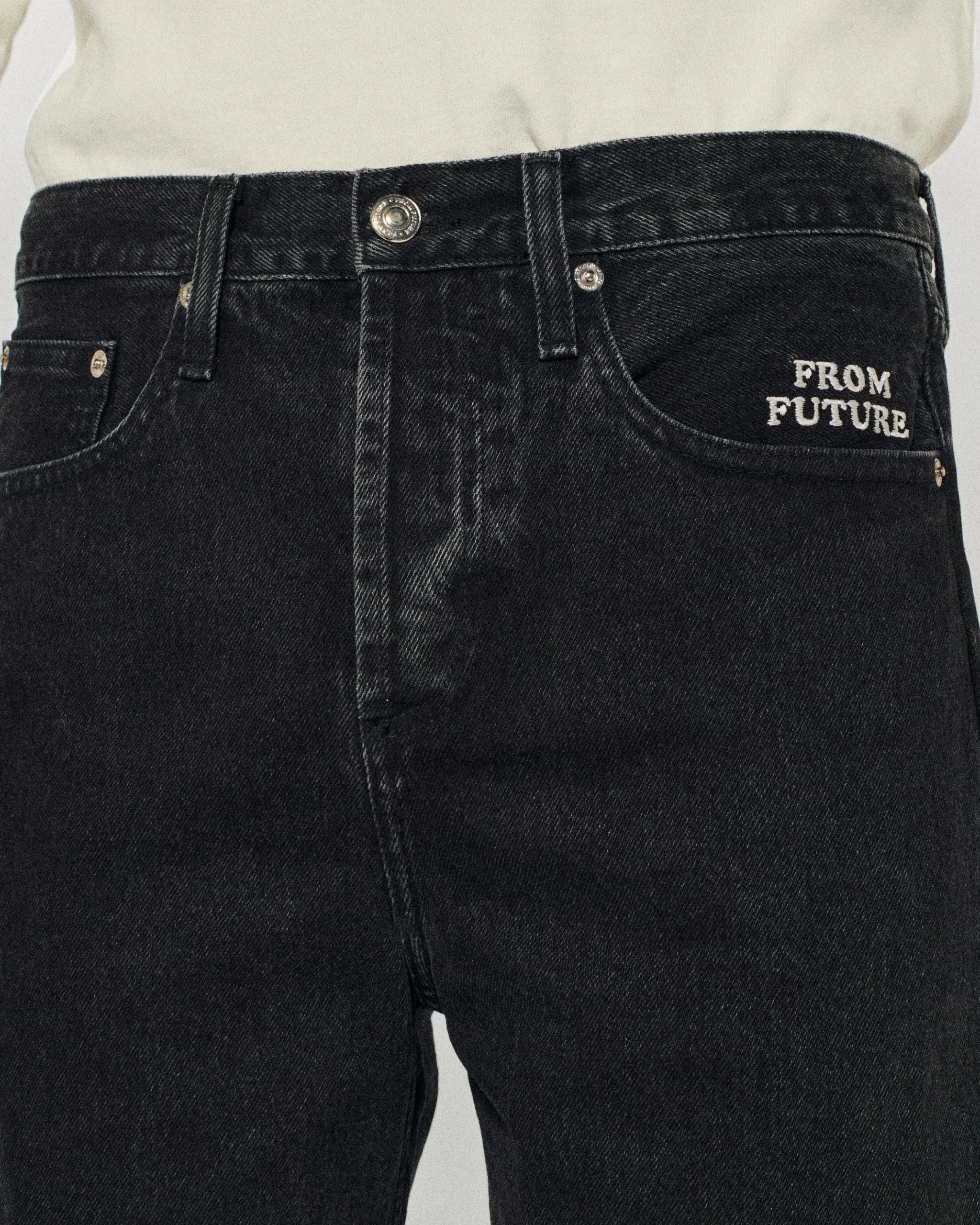 FROM FUTURE JACK Short Jean Noir Fashion