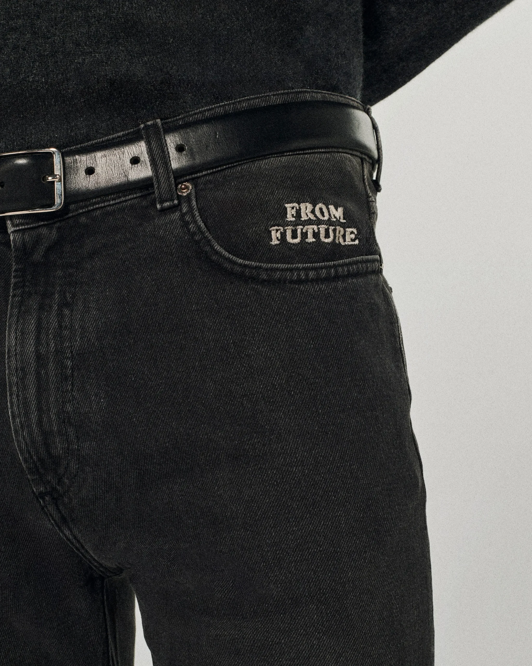 FROM FUTURE JACOB Jean Slim Fit WashedBlack Outlet