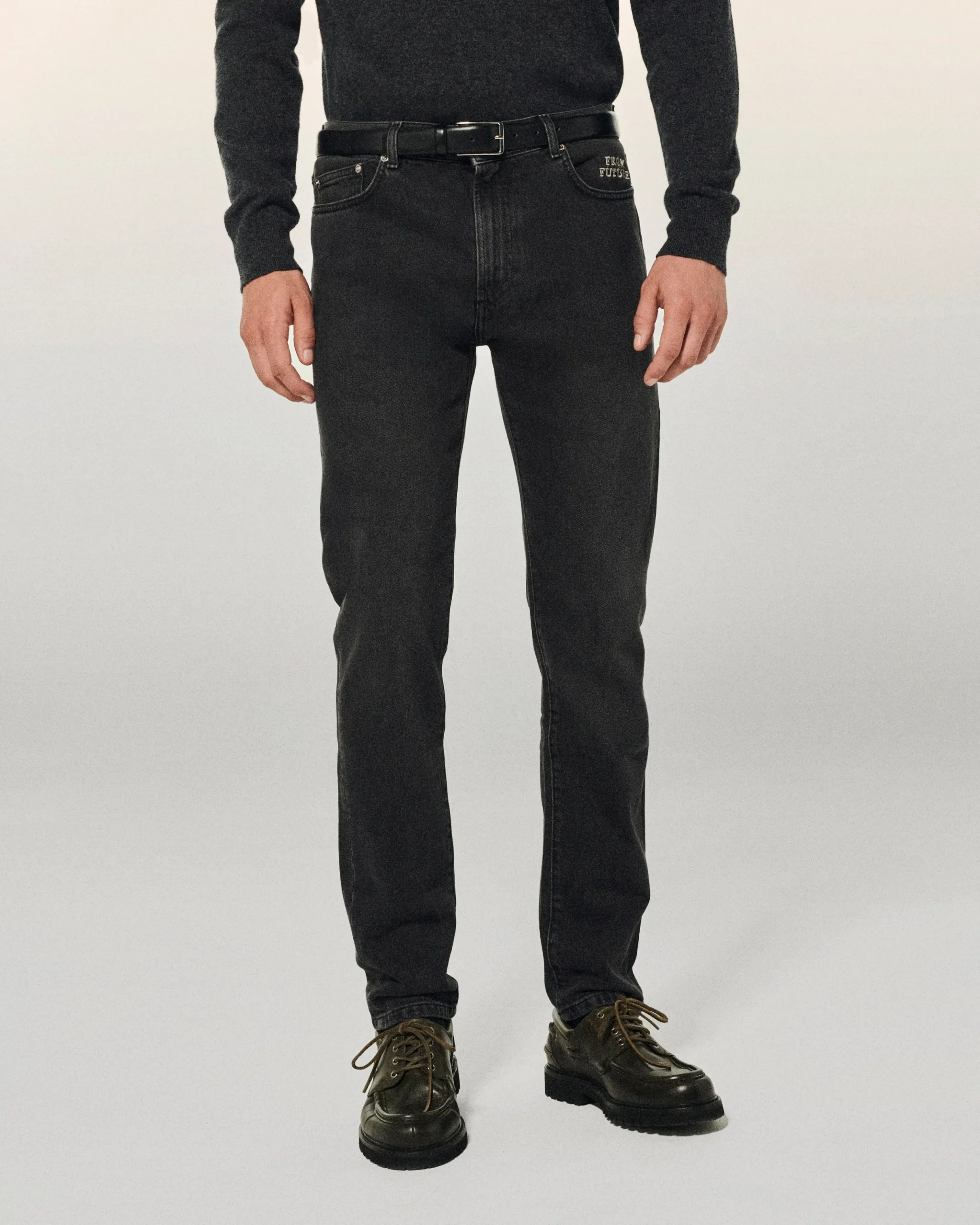 FROM FUTURE JACOB Jean Slim Fit WashedBlack Outlet