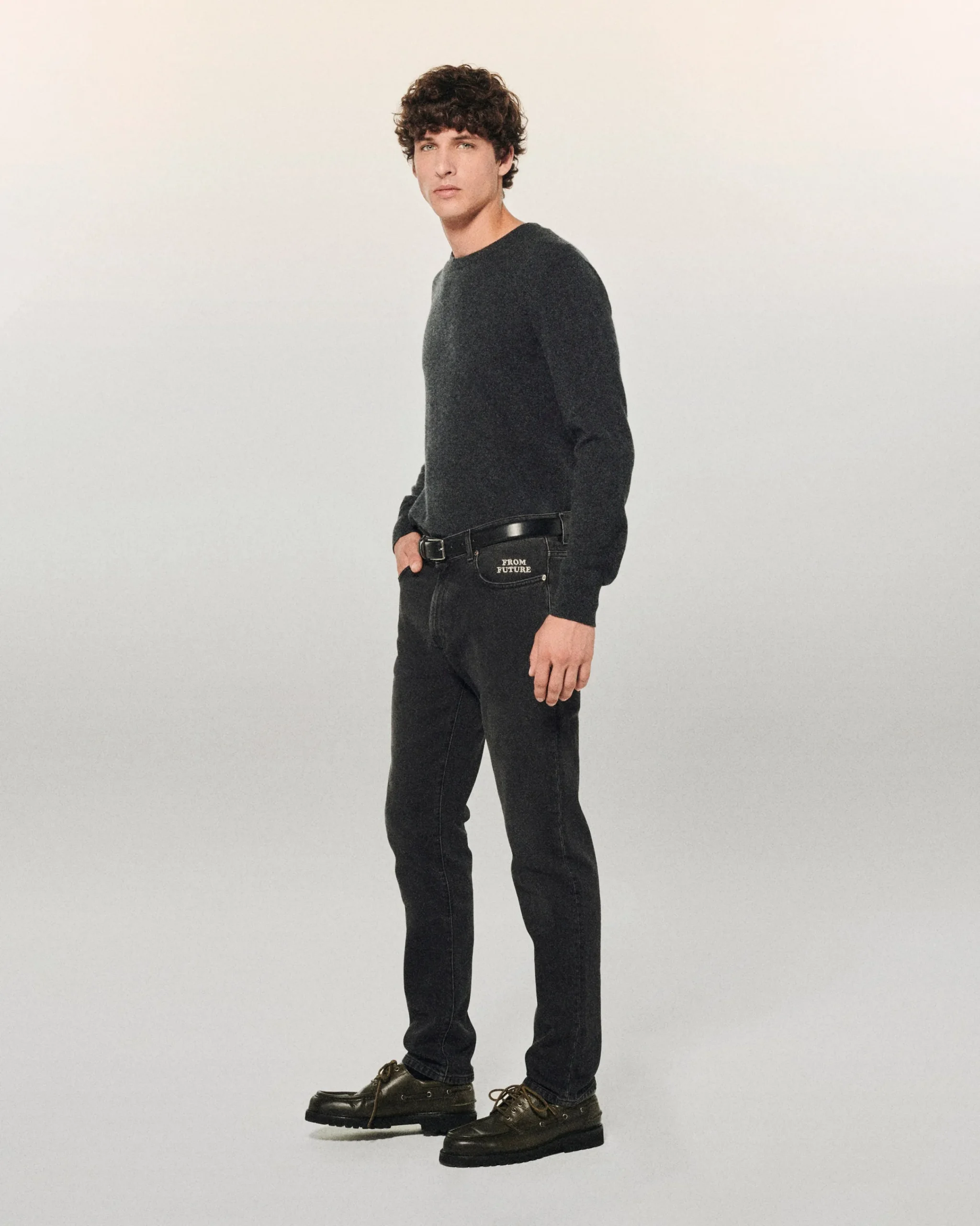 FROM FUTURE JACOB Jean Slim Fit WashedBlack Outlet