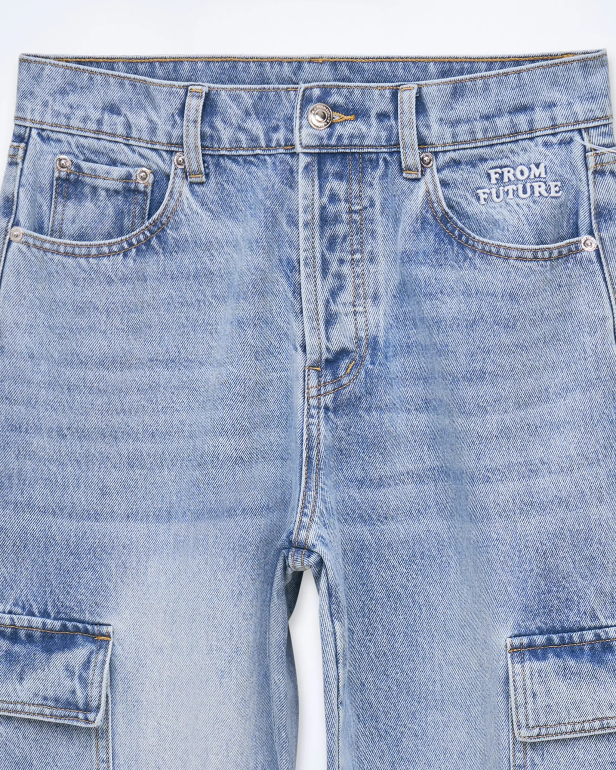 FROM FUTURE Jean Large BleuClair Discount