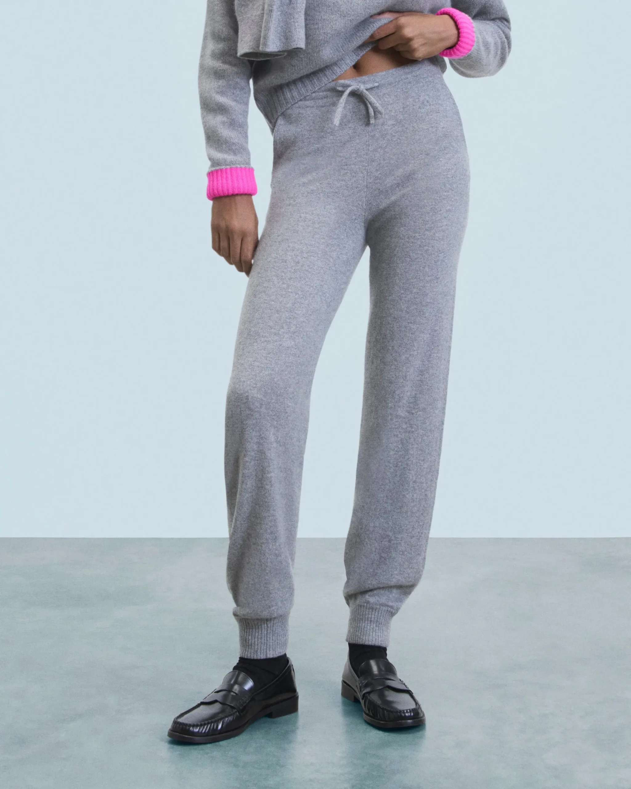 FROM FUTURE Jogging Droit Basique GrisChinéFoncé Best