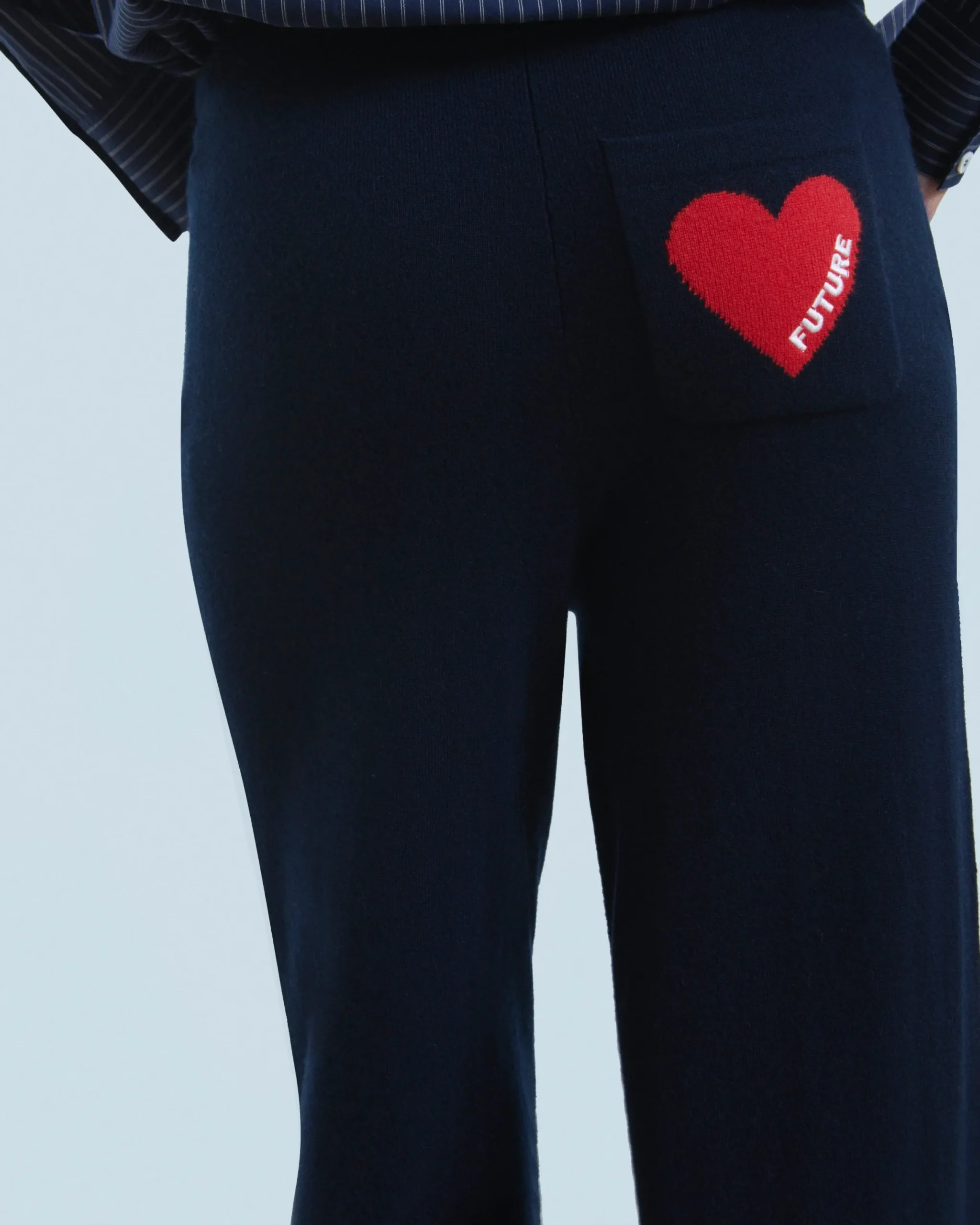 FROM FUTURE Jogging Large Coeur GrisChinéClair Best