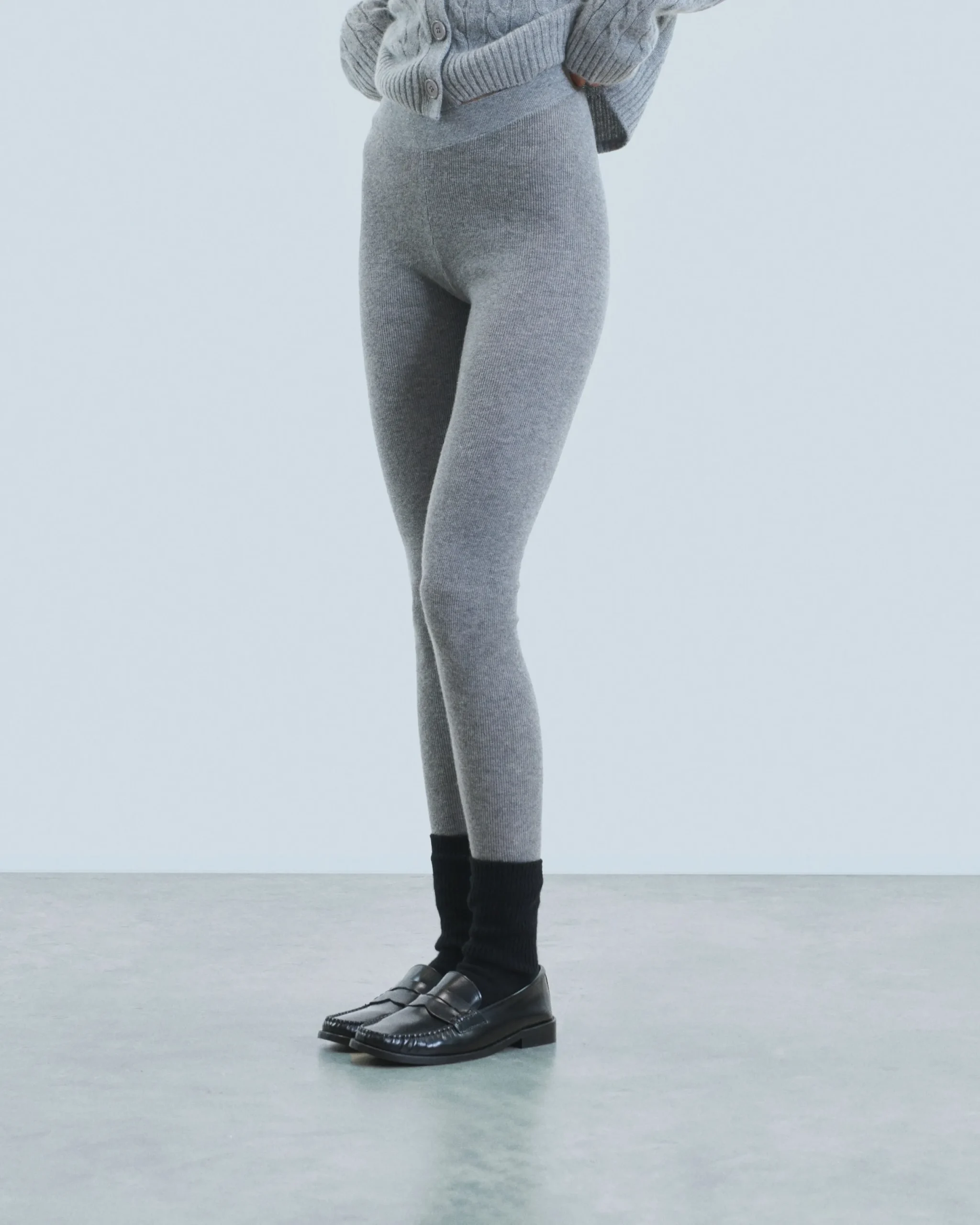 FROM FUTURE Jogging Leggings Seconde Peau GrisChinéFoncé Hot