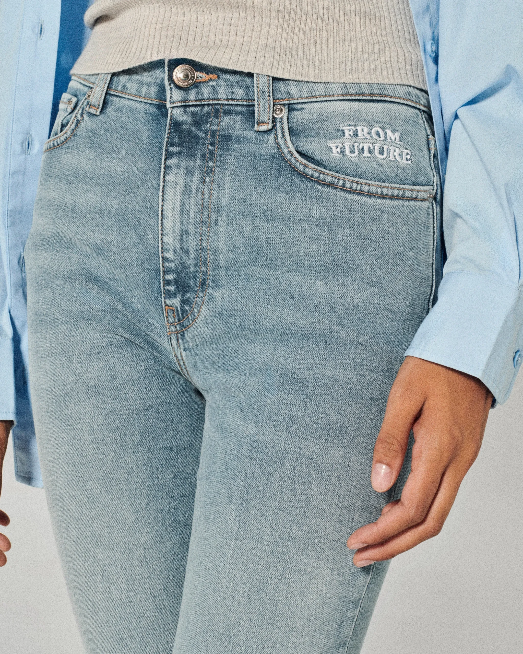 FROM FUTURE JOHNNY Jean Slim Fit BleuClair Hot