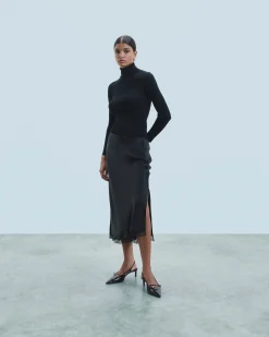 FROM FUTURE Jupe Mi-longue Noir Best Sale