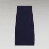 FROM FUTURE Jupe Mi-Longue à Côtes Fendue Navy Fashion