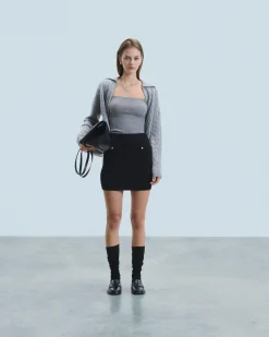 FROM FUTURE Jupe Mini Noir Outlet