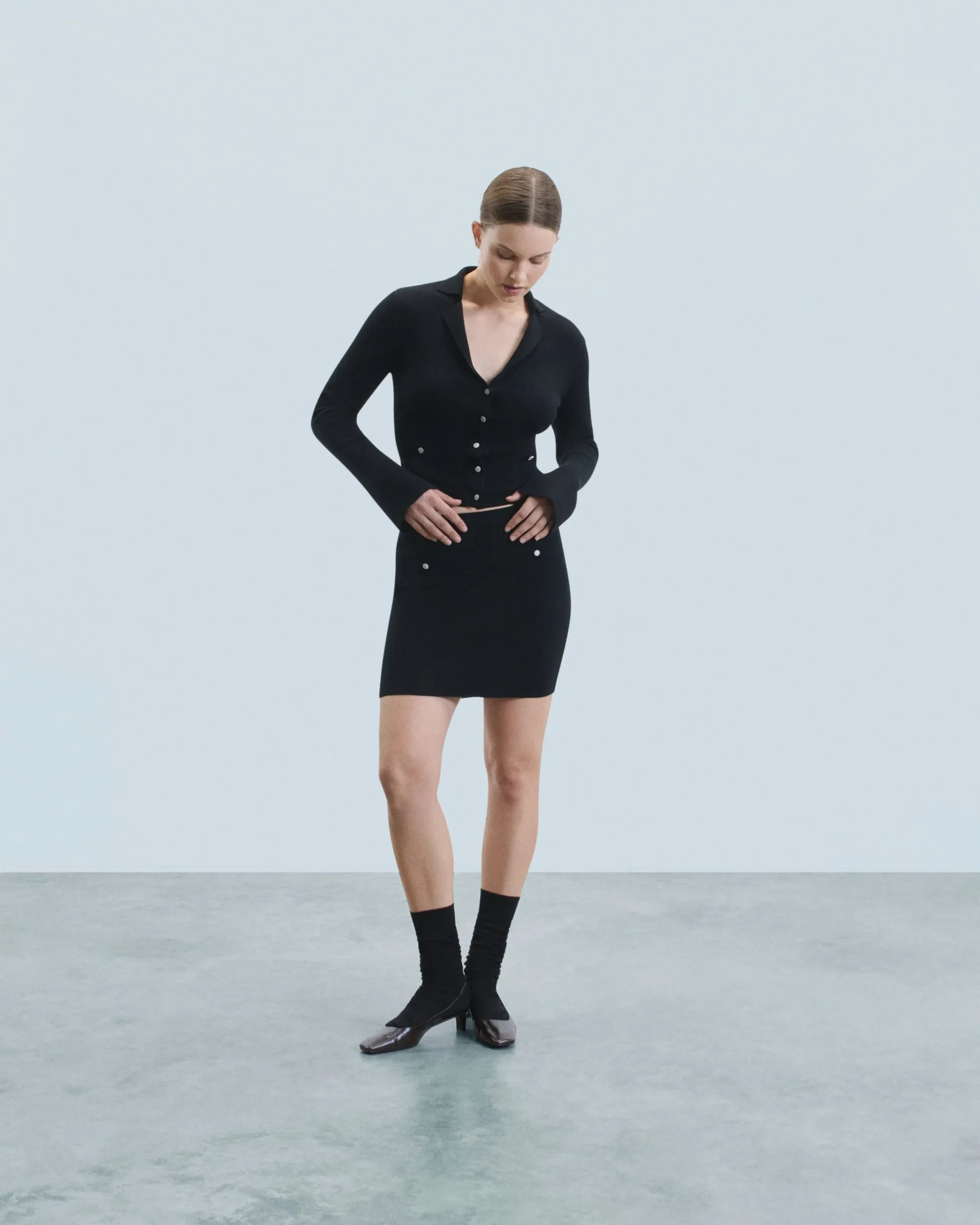FROM FUTURE Jupe Mini Noir Outlet