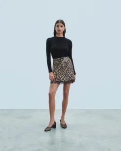 FROM FUTURE Jupe Mini Future WinterLeopard Fashion
