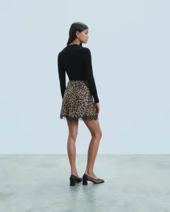 FROM FUTURE Jupe Mini Future WinterLeopard Fashion