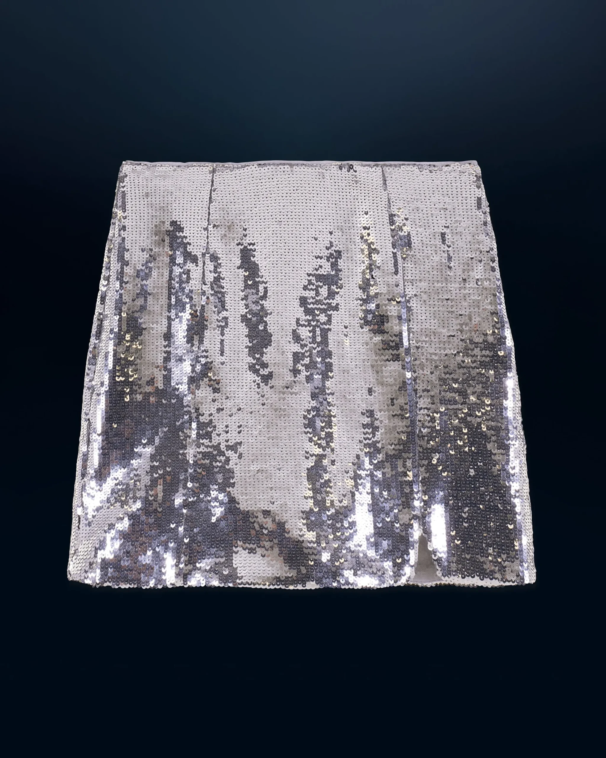 FROM FUTURE Jupe Mini Sequins Silver Hot