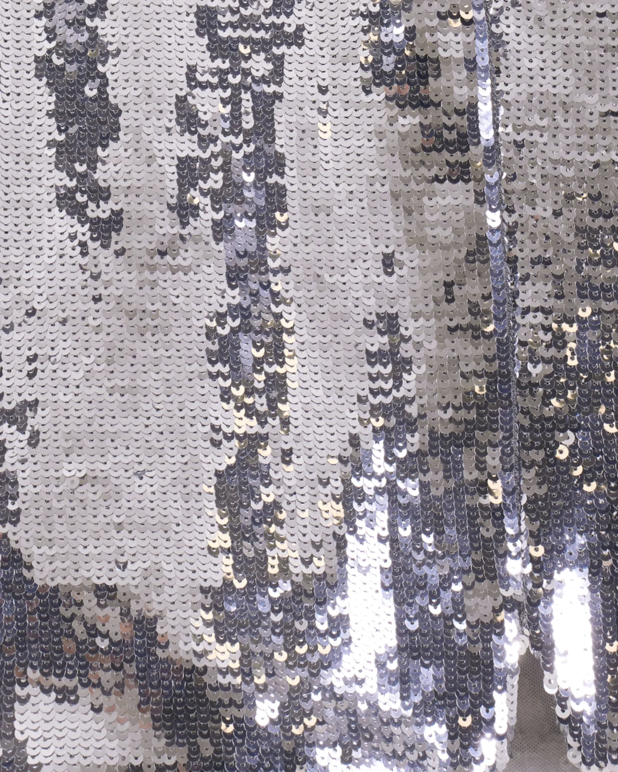 FROM FUTURE Jupe Mini Sequins Silver Hot
