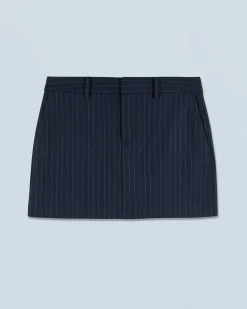 FROM FUTURE Jupe Mini Tailoring RayuresNavy Cheap