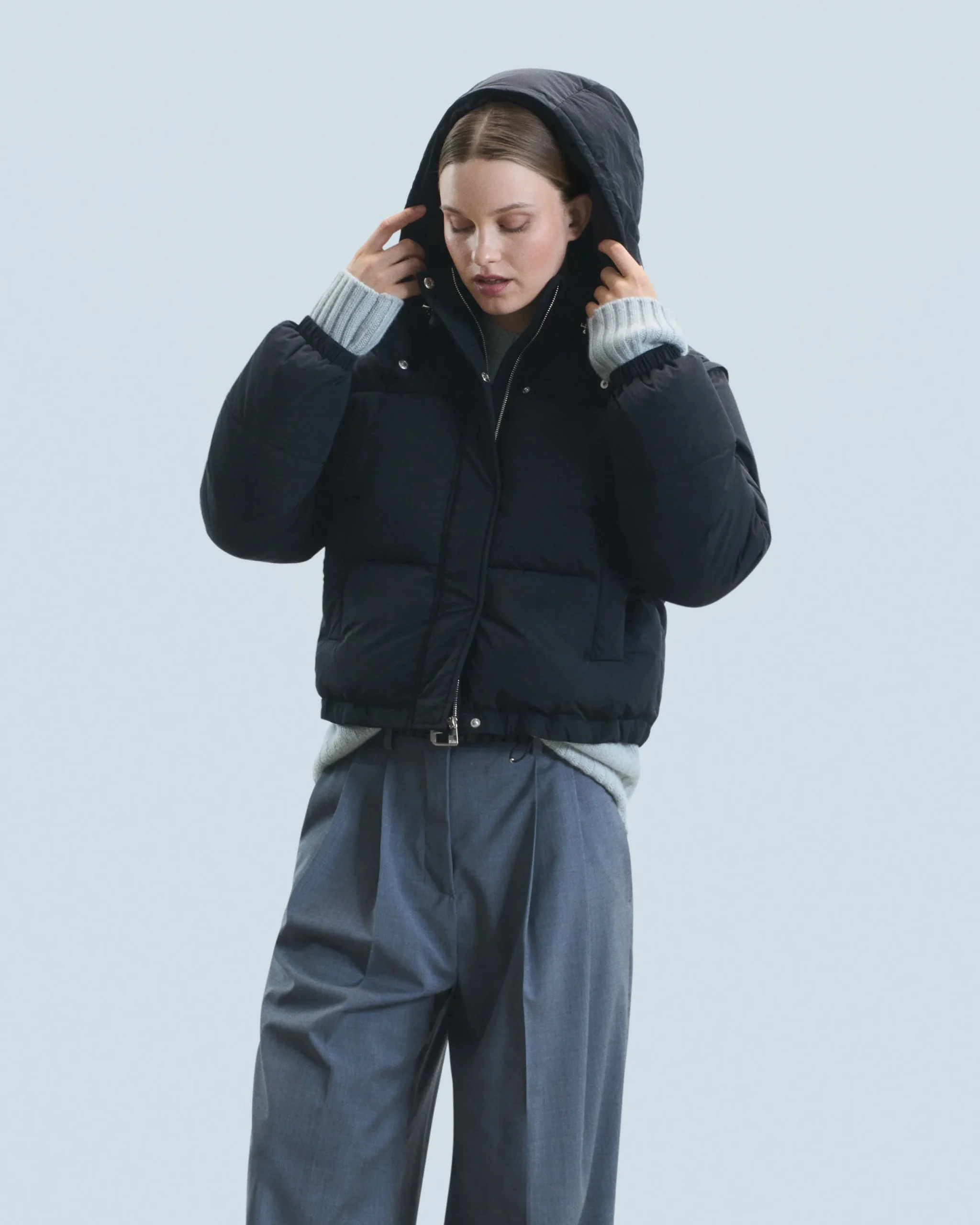 FROM FUTURE Outerwear Doudoune Craquelée Noir Cheap