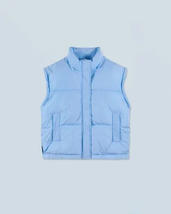 FROM FUTURE Outerwear Doudoune Craquelée BabyBlue Cheap
