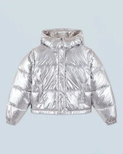 FROM FUTURE Outerwear Doudoune Craquelée Silver Clearance