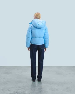 FROM FUTURE Outerwear Doudoune Craquelée BabyBlue Cheap